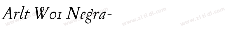 Arlt W01 Negra字体转换
